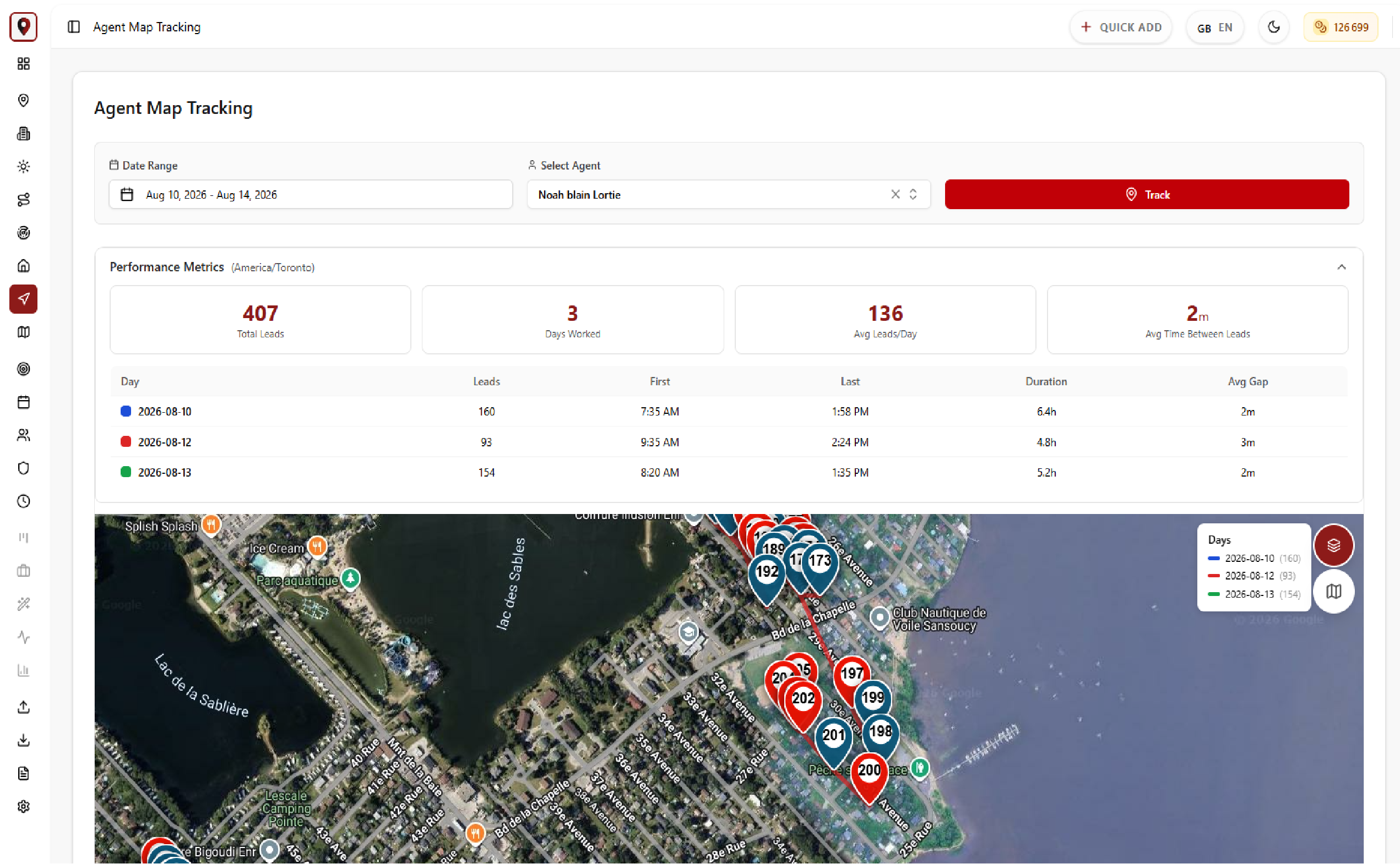 Real-Time Agent Tracking